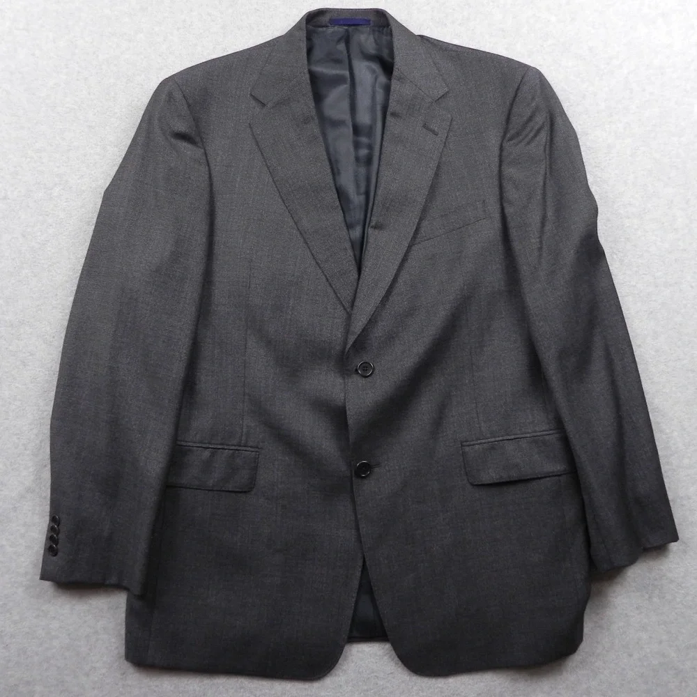 Daniel Cremieux Blazer Mens 42R 2-Button Suit Jacket Coat Business Formal Gray